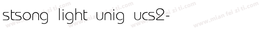 stsong light unig ucs2字体转换